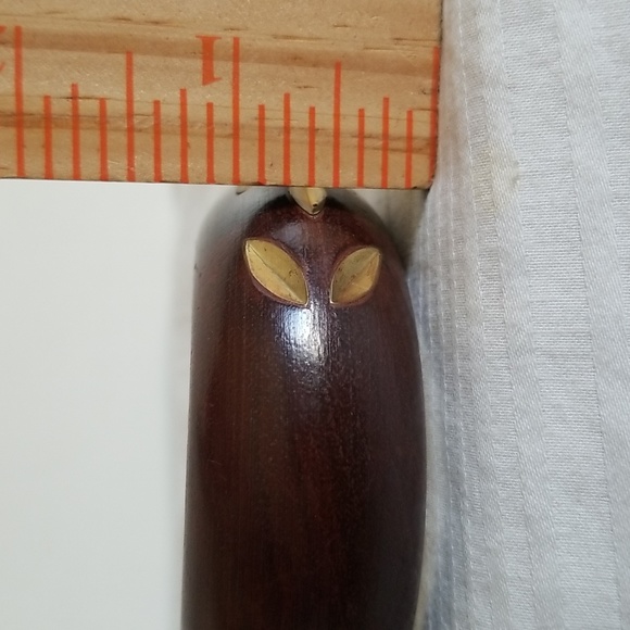 Wood Gold Inlay Diamond Shape Bangle Bracelet - Picture 3 of 4